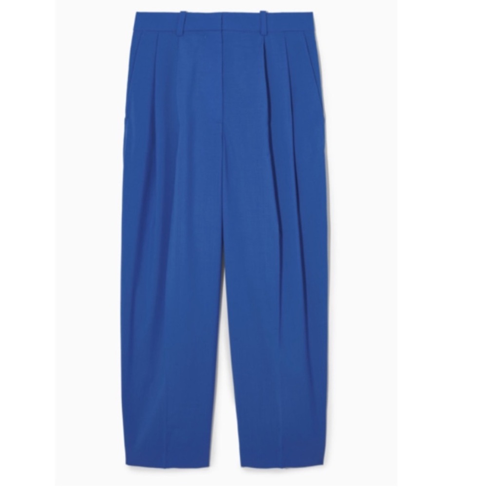 COS High-Waisted Barrel-Leg Trouser